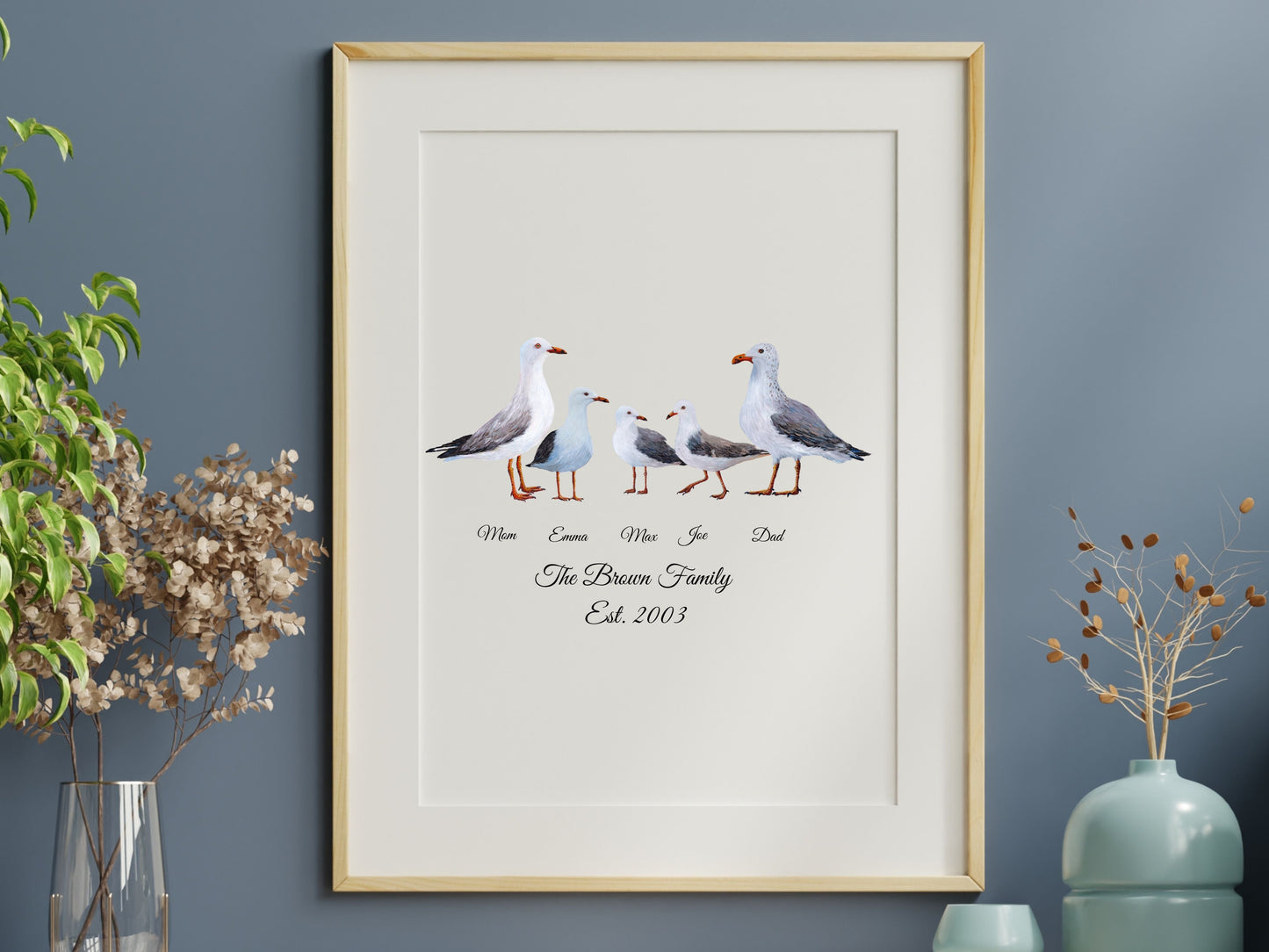Sea Gull Family Art Print