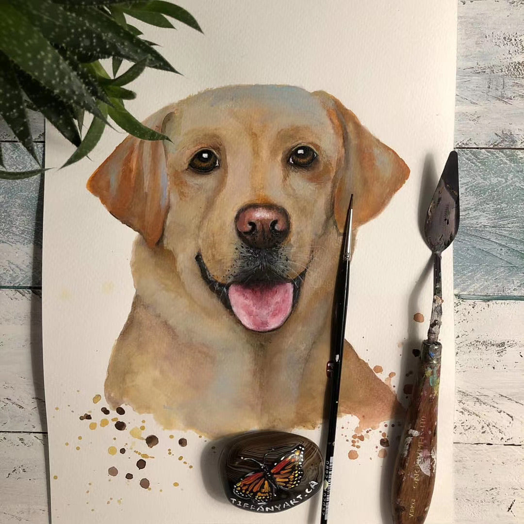 Custom Dog portrait from Your Photo