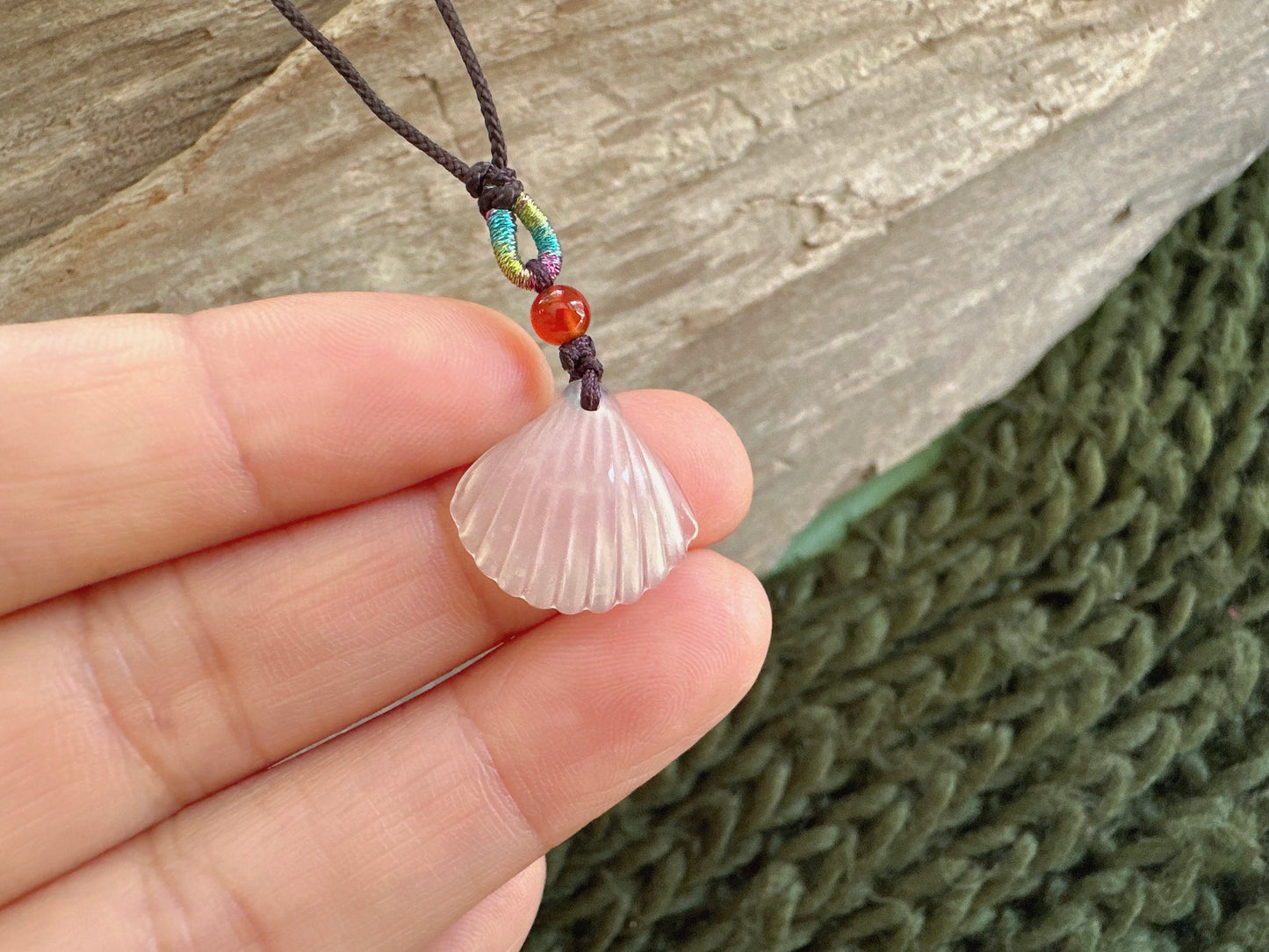 Natural Jade Shell Necklace