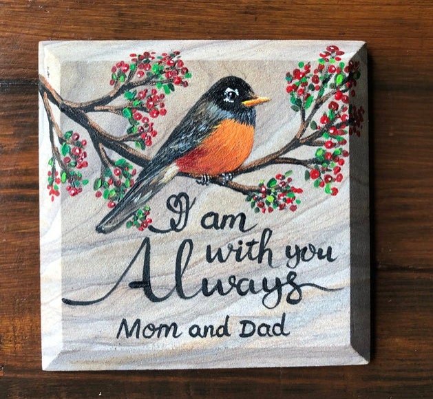 Hummingbird Memorial Stone 6.25x6.25"