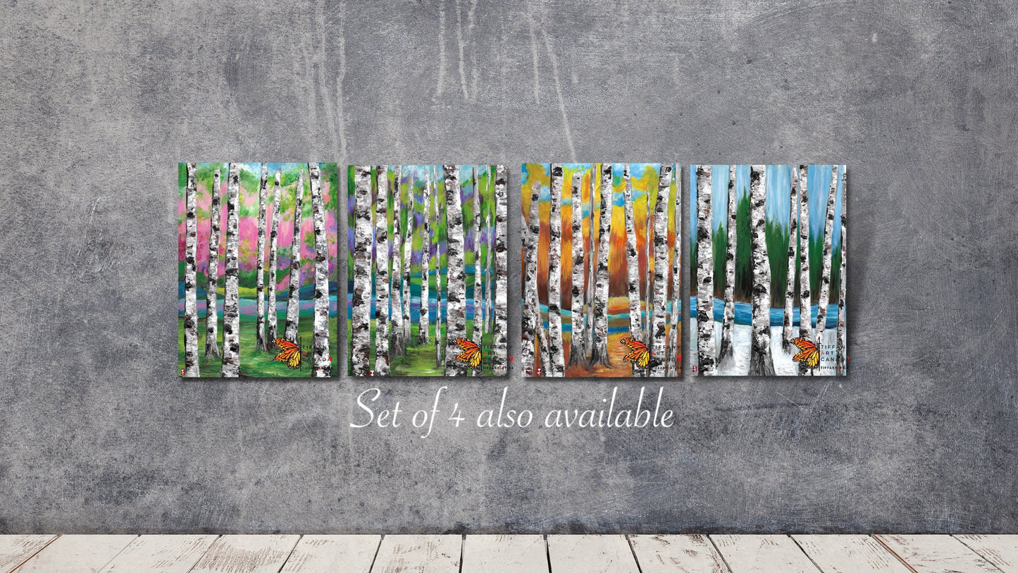 Aspen Forest Landscape Painting on Canvas