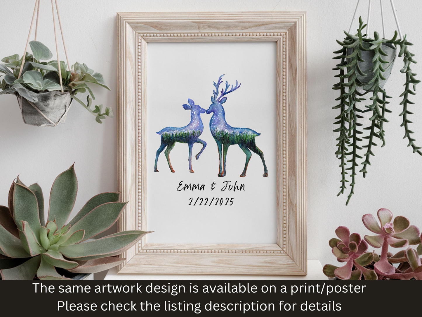 Personalized Deer Couple Mug, Couple Wedding Gift, Custom Couple Name Mug, Deer Lover Gift, Hunters Gift, Hunting Couples Gift, Husband Gift