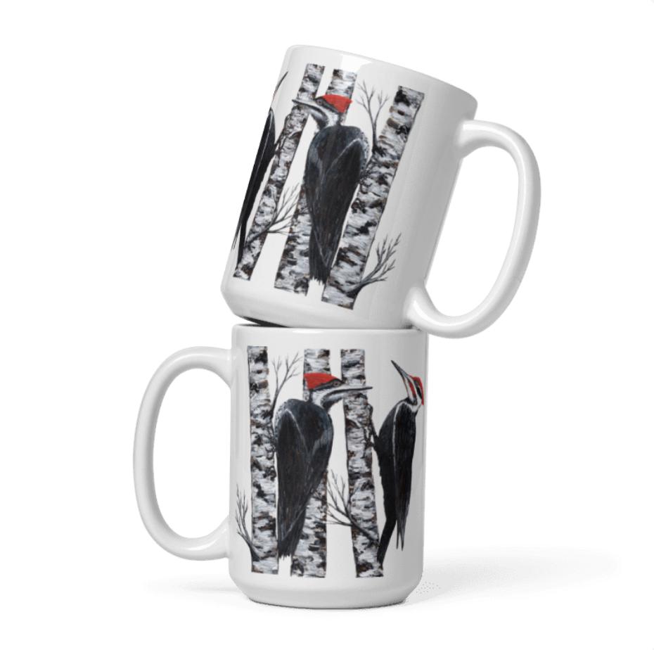 Personalized Pileated Woodpecker Mug: Bird Lover Gift, Woodpecker Bird, Mom, Dad, Grandma, Grandpa, Boss Gift