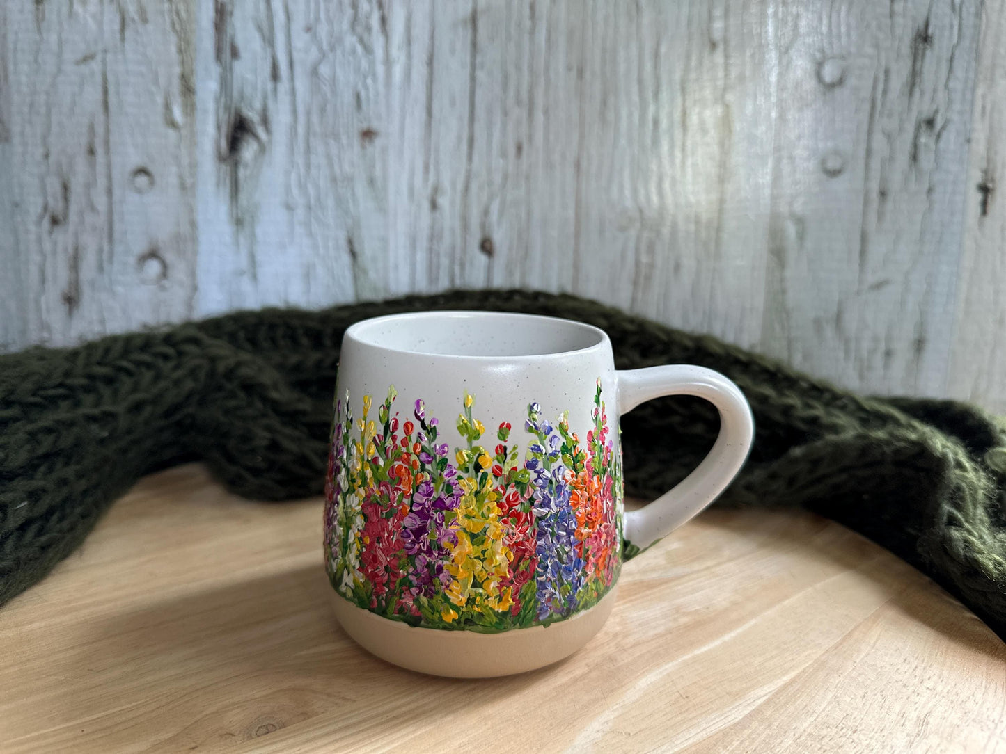 August Birth Flower Mug, Hand Painted Gladiolus Coffee Cup, Personalized Gift, Birthday Gift for Her, Floral Mug, August Birthday Gift