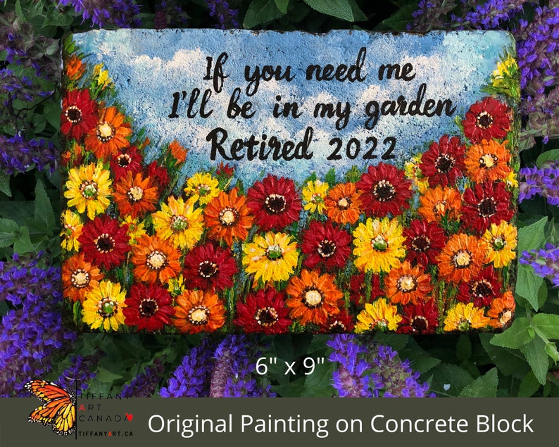 Hand Painted Hydrangea Stone