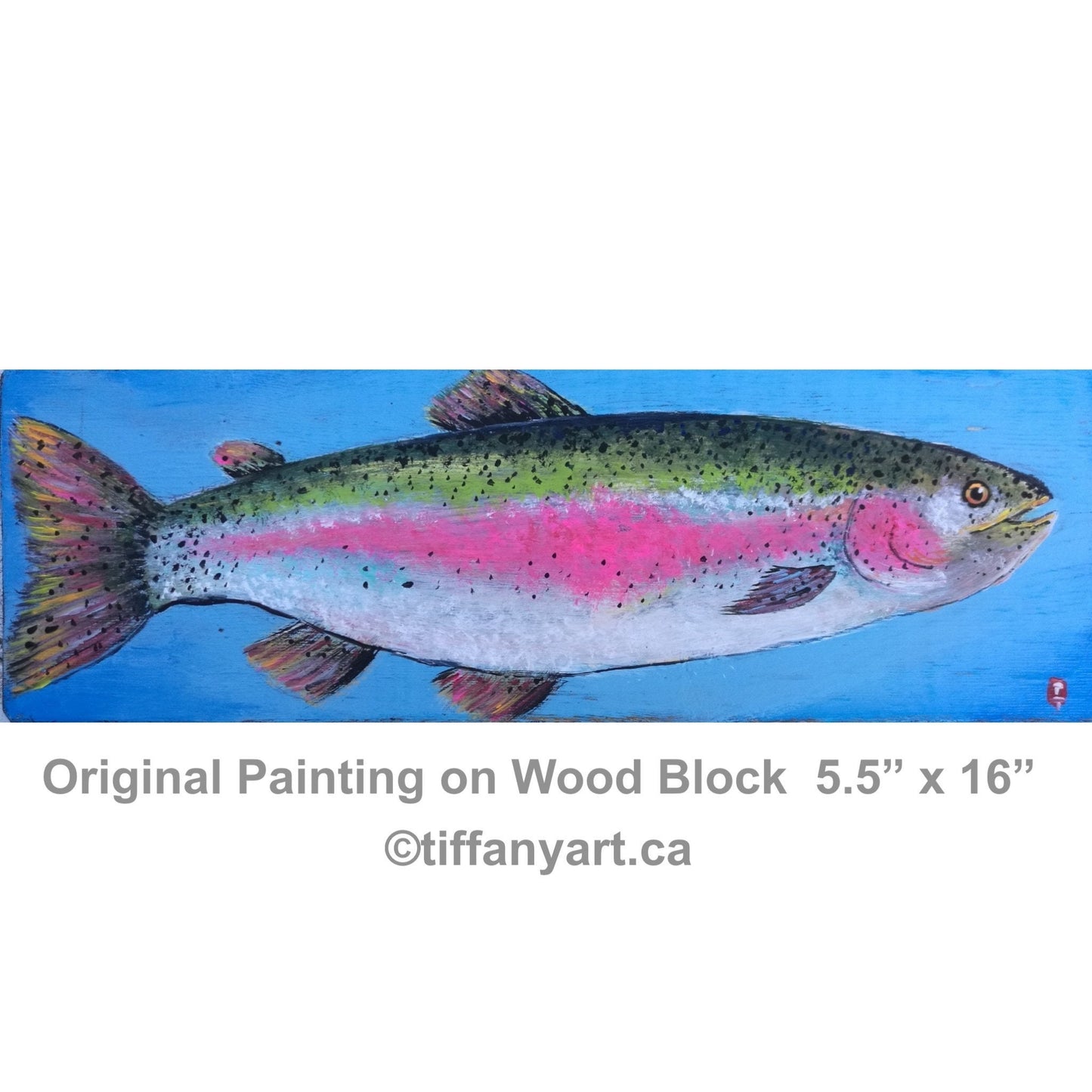 Fishing Painting, Rainbow Trout Painting, Gifts for Him, Fishing Gift, Fisherman Gift, Fish Decor, Fish Wall Art, Lake House Decor, Fish Art