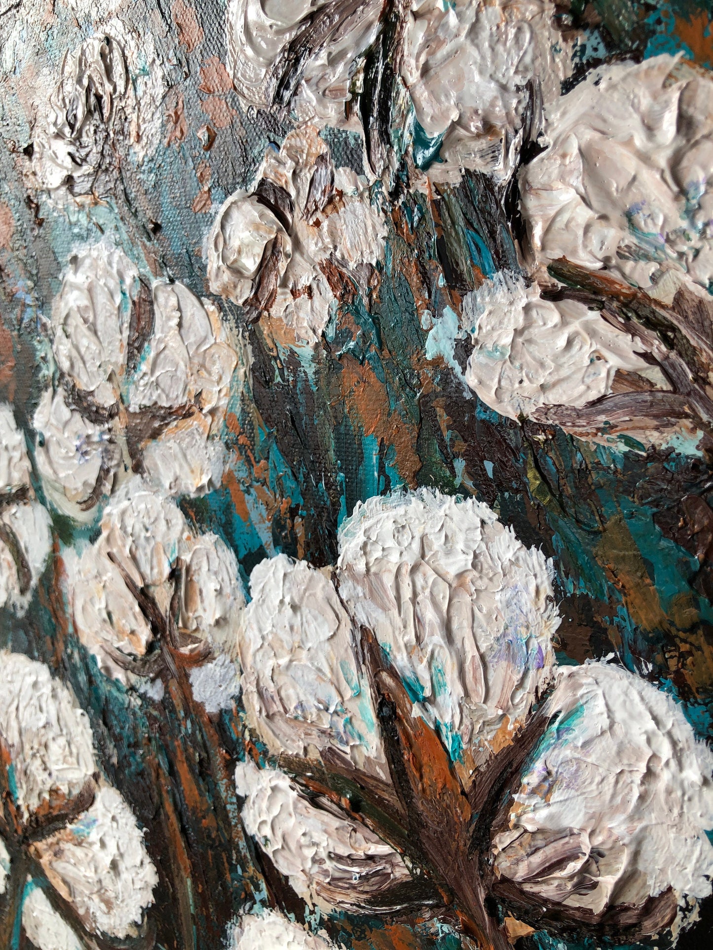 Original Cotton Field Painting, Cotton Painting on Canvas, Cotton Fields Art, Farmhouse Wall Decor, Farmhouse Wall Art, Kitchen Artwork