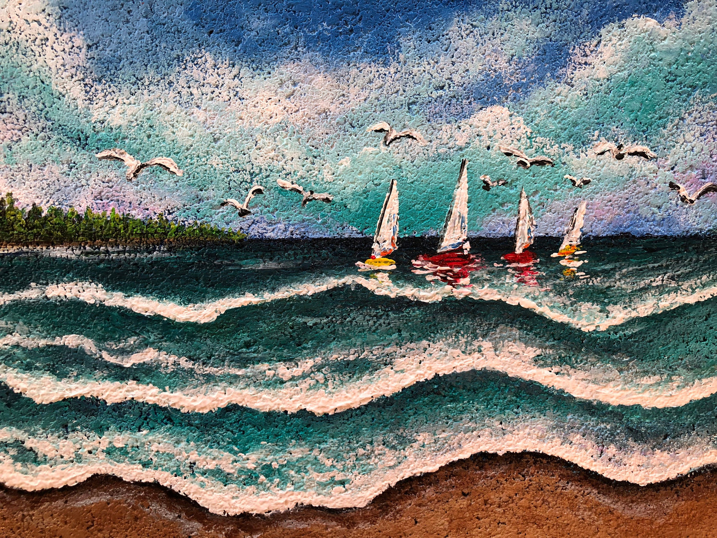 Hand Painted Beach Themed Gift, Retirement Gifts for Women, Personalized Retirement Gift, Retiring Gift, Beach Gift, Co-Worker Retiring Gift