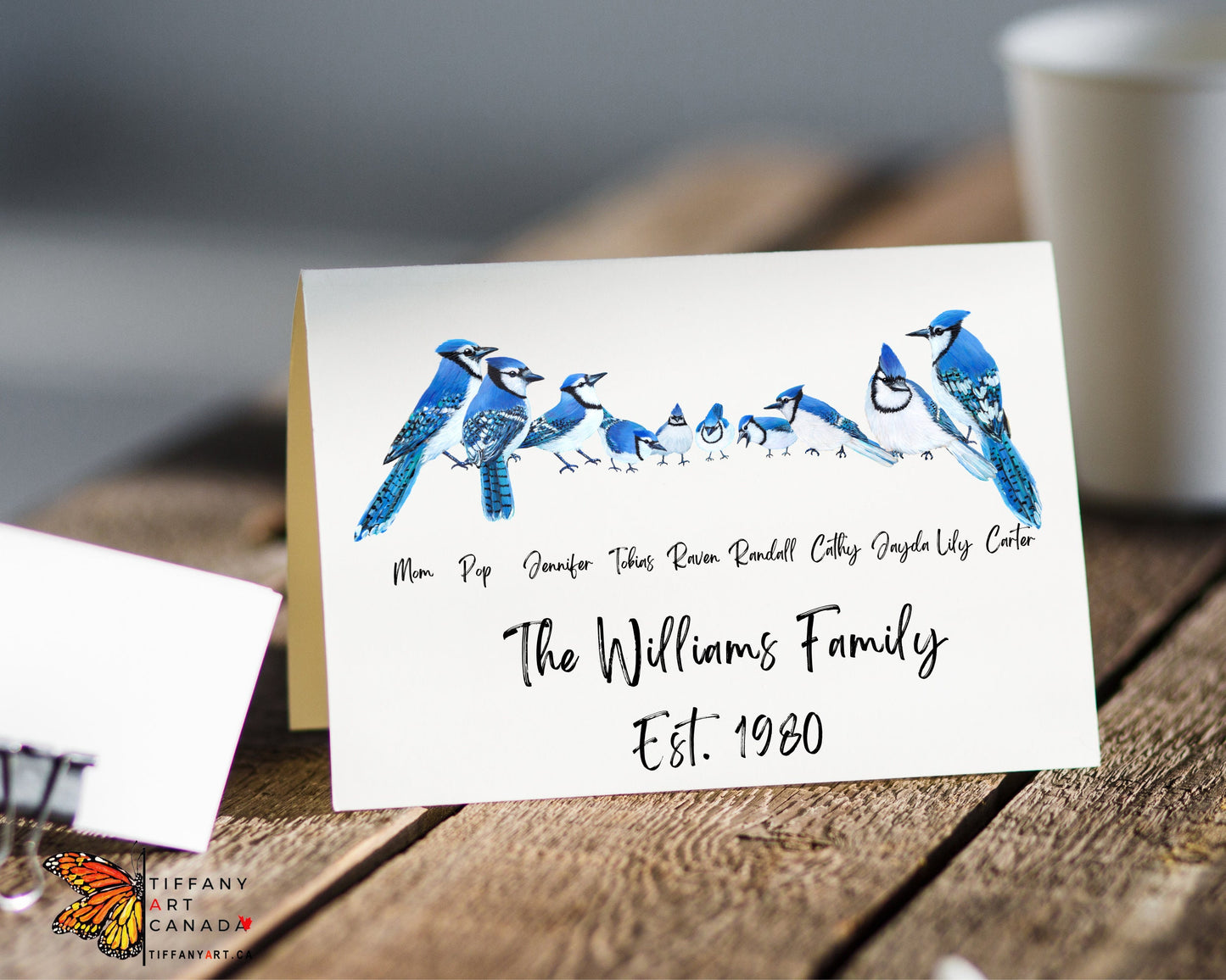 Blue Jay Family Portrait Print