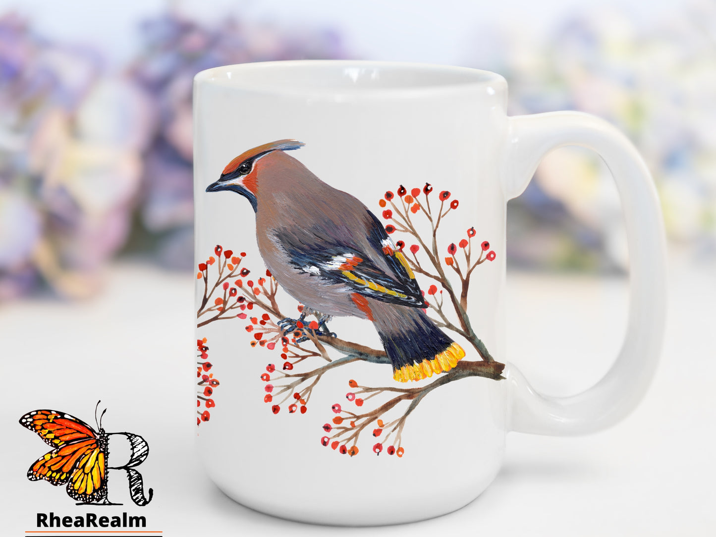 Waxwing Bird Mug