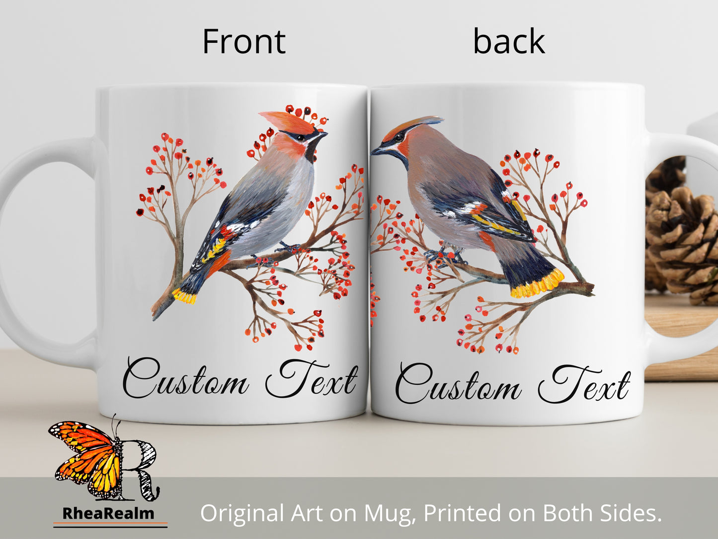 Waxwing Bird Mug