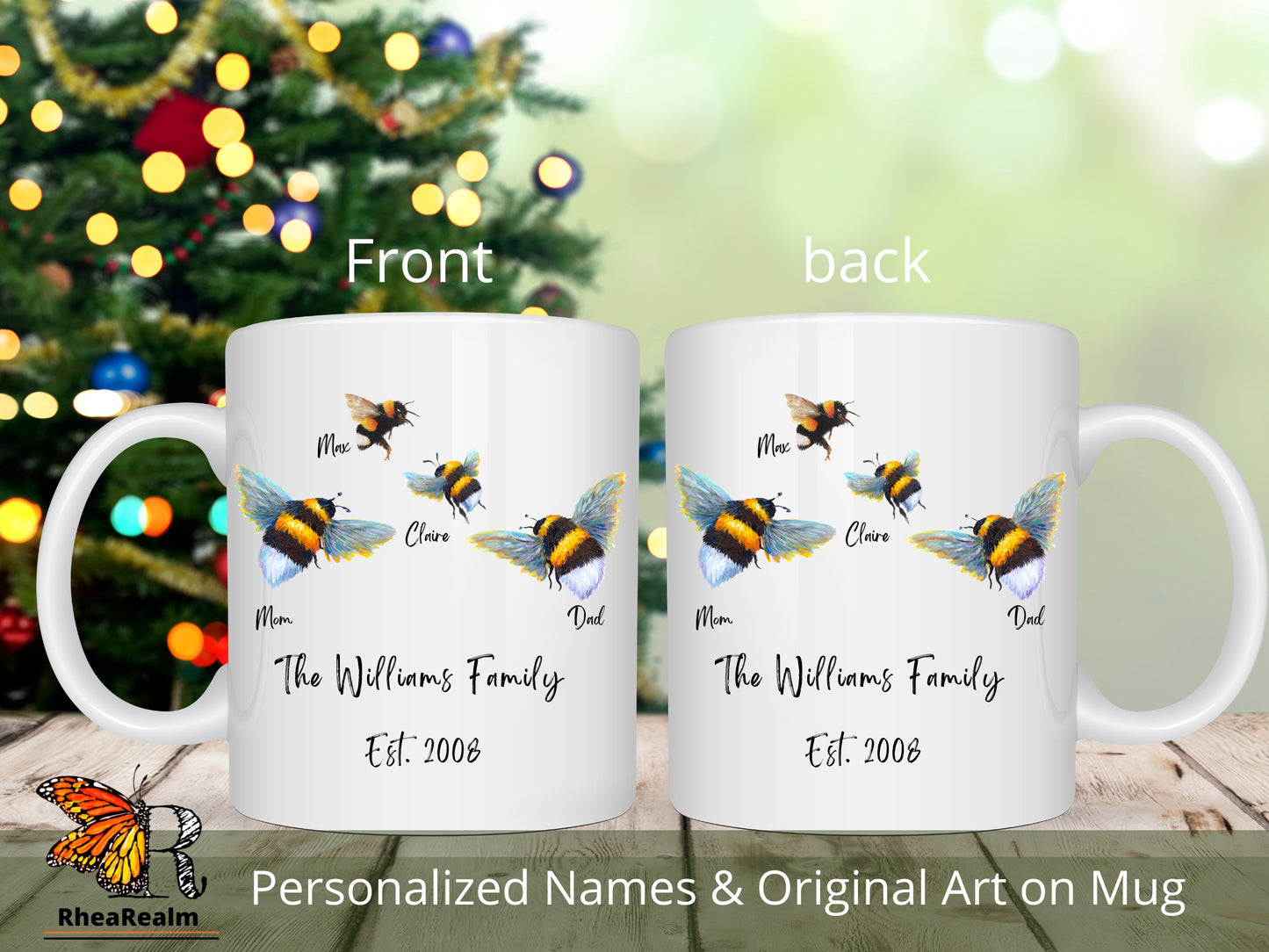 Personalized Bee Family Mug