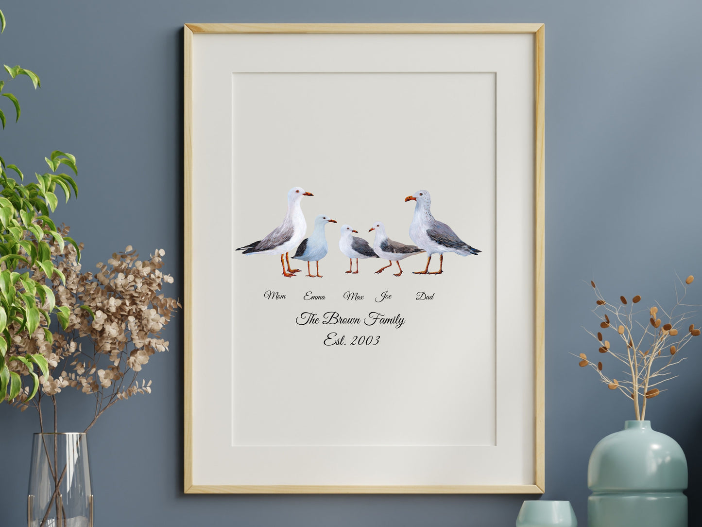 Sea Gull Family Art Print