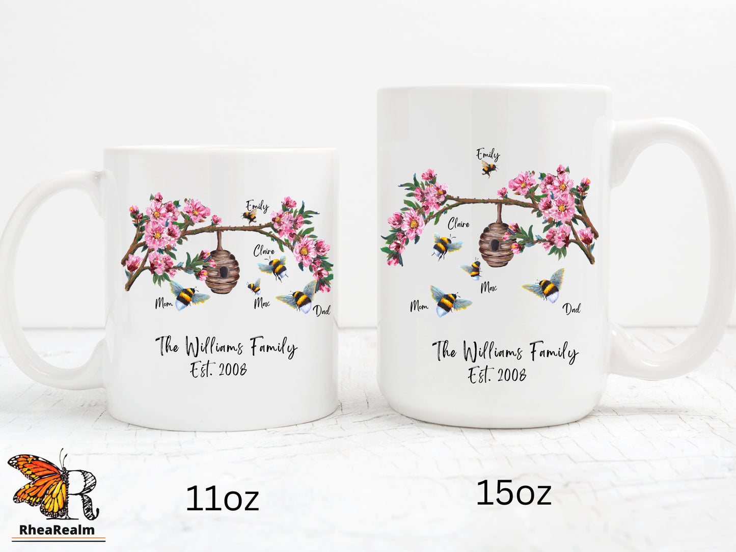 Personalized Bee Family Mug