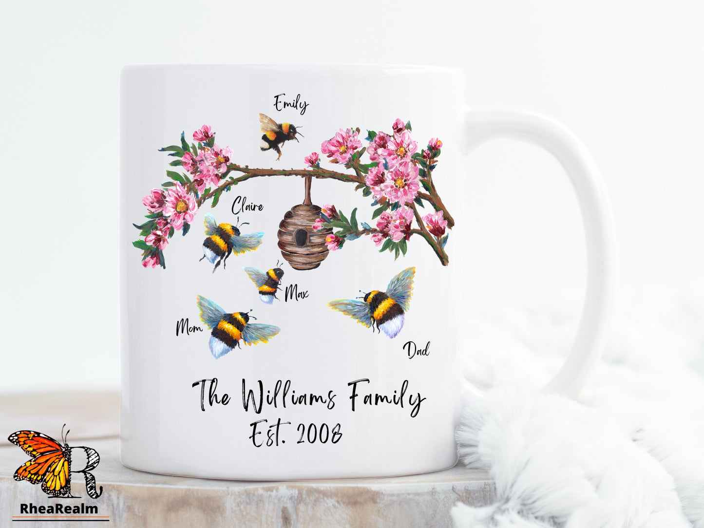 Personalized Bee Family Mug