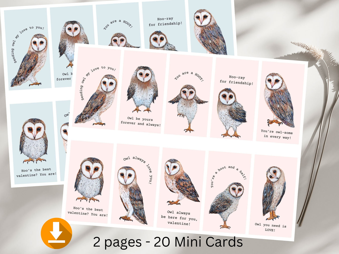 20 Min Owl Valentines Cards