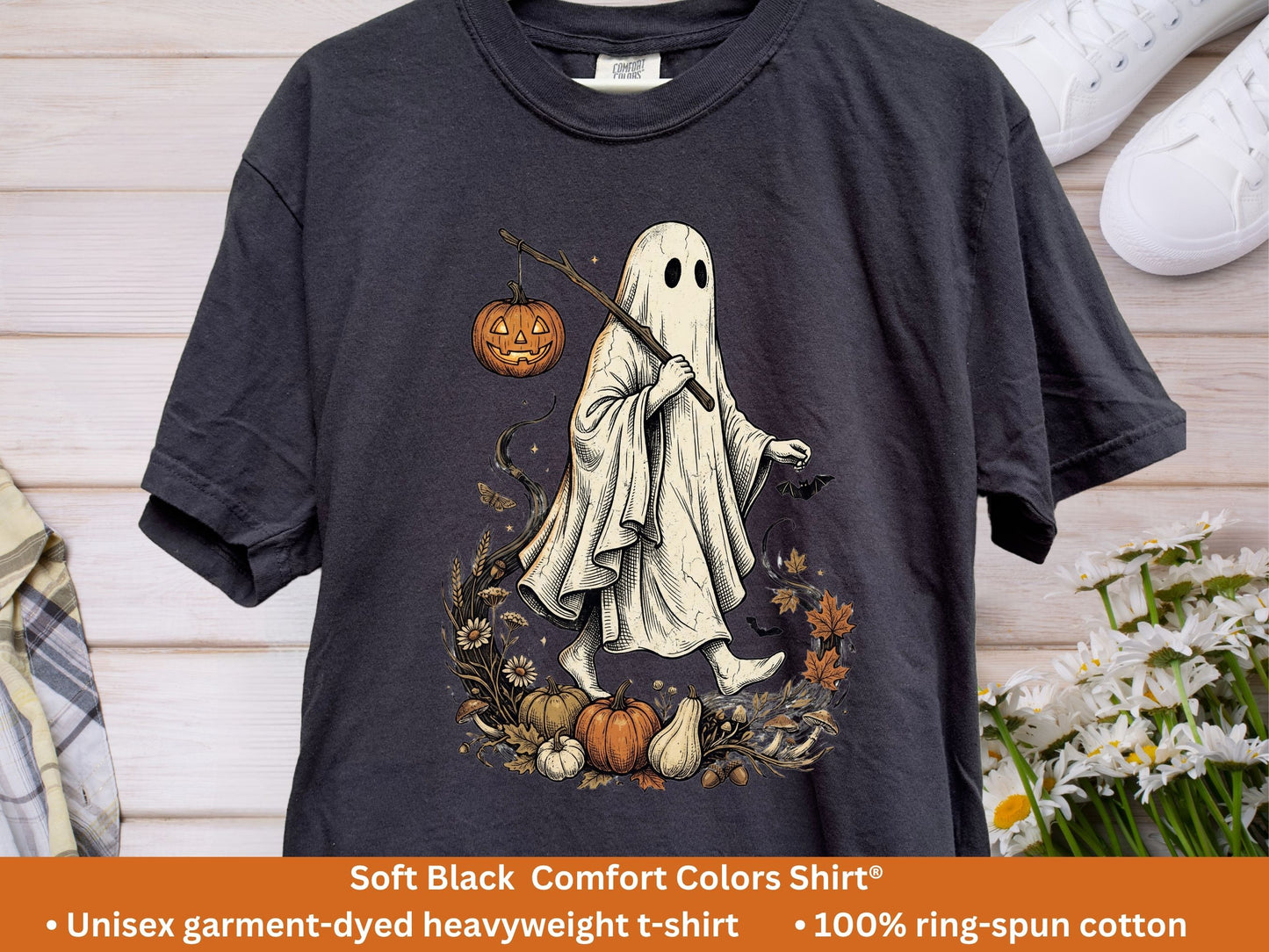 Wandering Lantern Ghost T-Shirt | Vintage Halloween Tee
