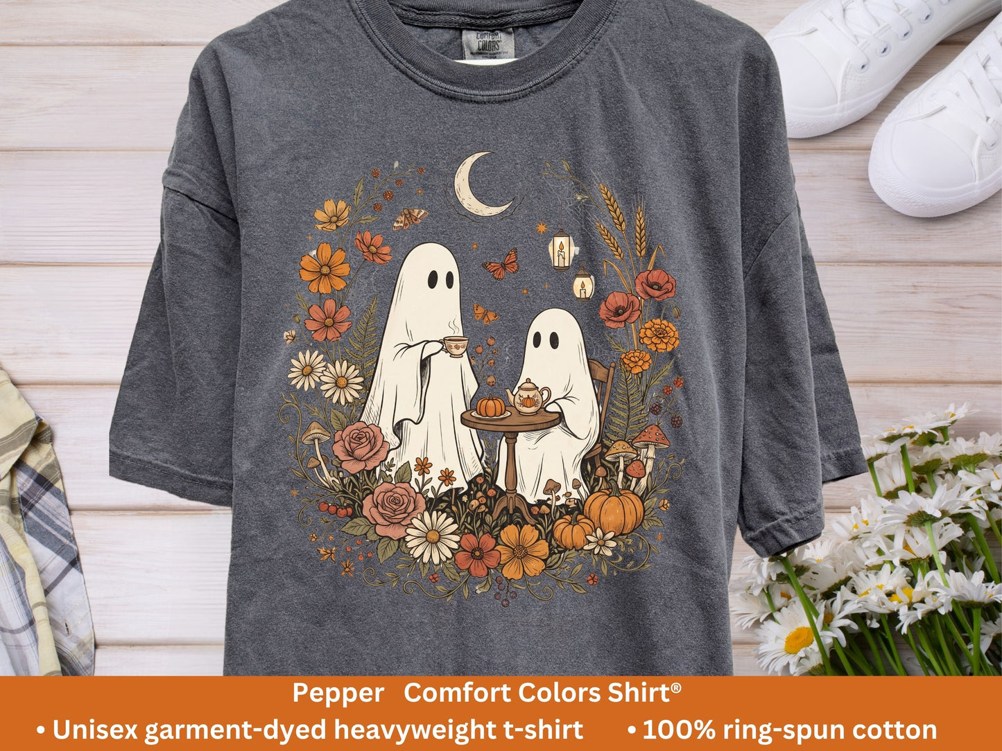 Ghost Tea Party T-Shirt | Cottagecore Halloween Tee