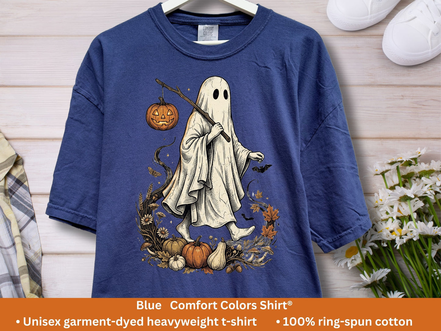 Wandering Lantern Ghost T-Shirt | Vintage Halloween Tee