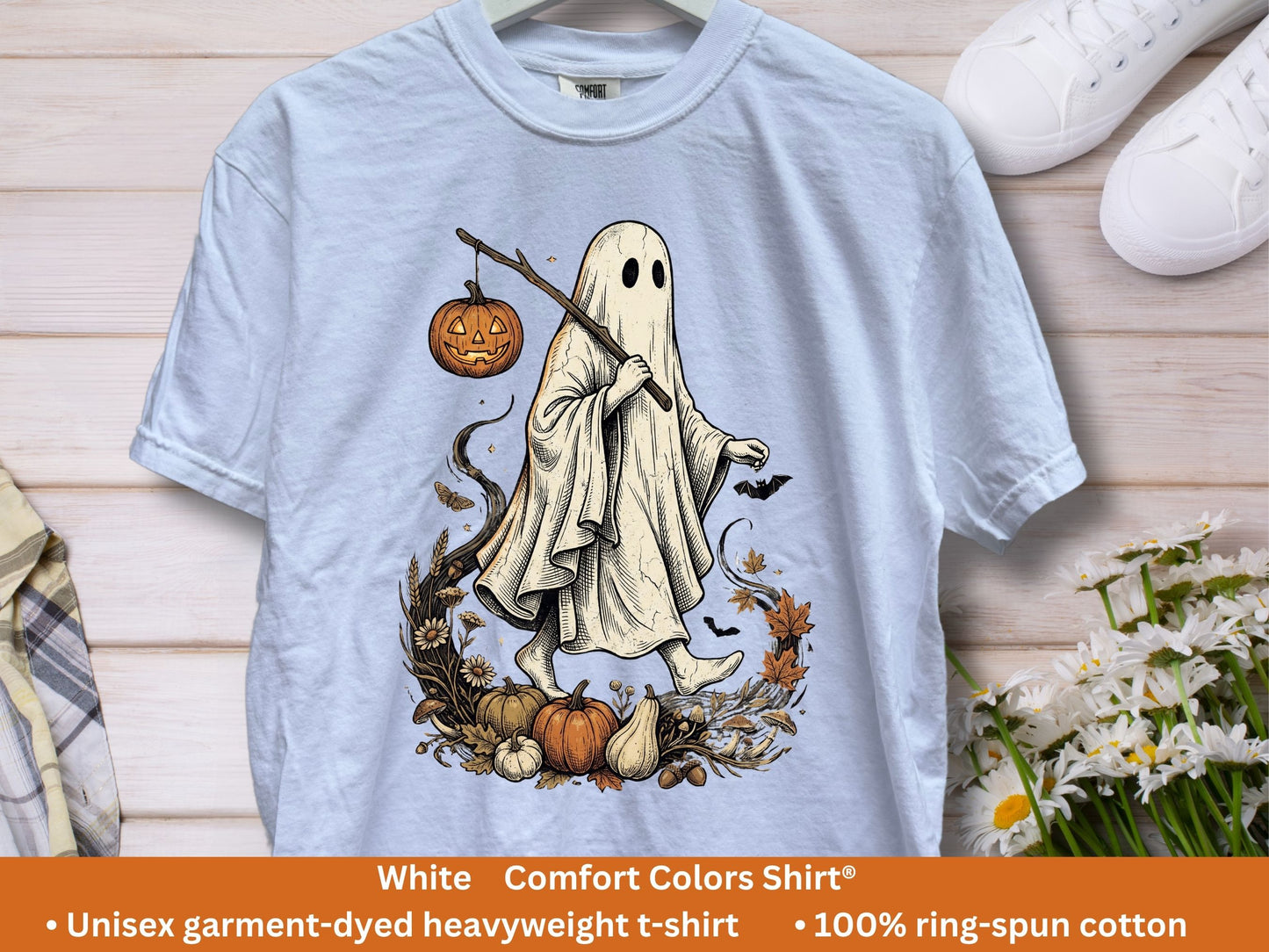 Wandering Lantern Ghost T-Shirt | Vintage Halloween Tee