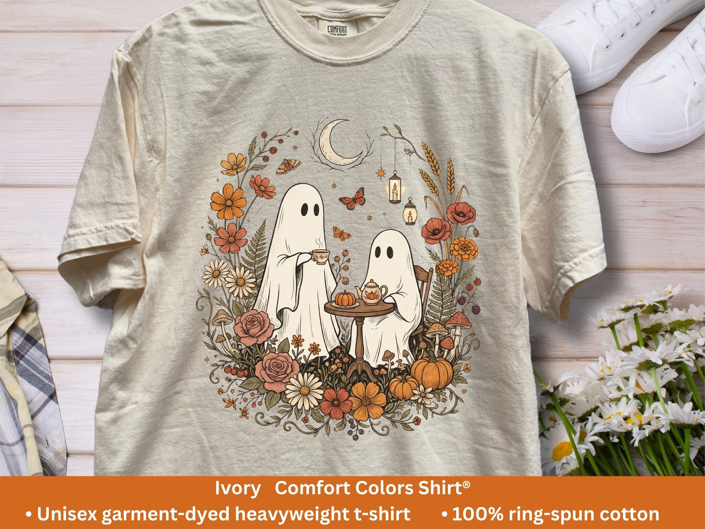 Ghost Tea Party T-Shirt | Cottagecore Halloween Tee