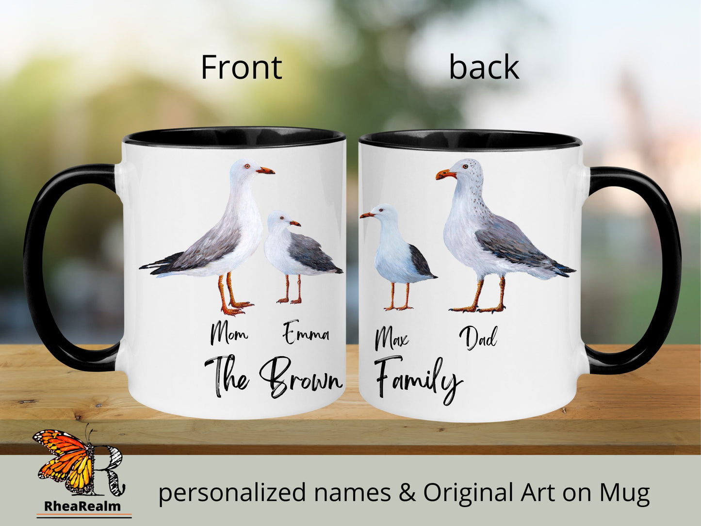 Personalized Sea Gull Family Mug