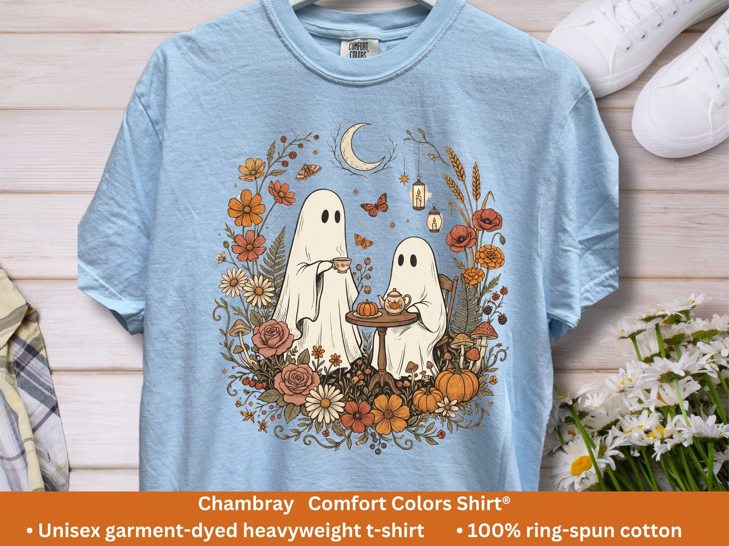 Ghost Tea Party T-Shirt | Cottagecore Halloween Tee