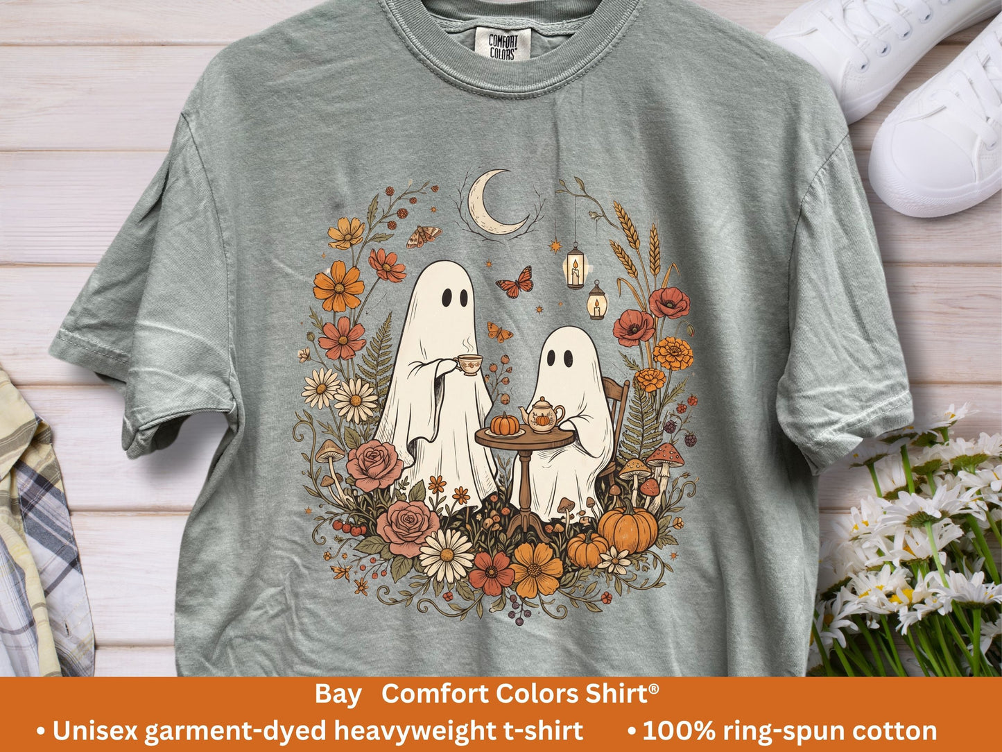 Ghost Tea Party T-Shirt | Cottagecore Halloween Tee
