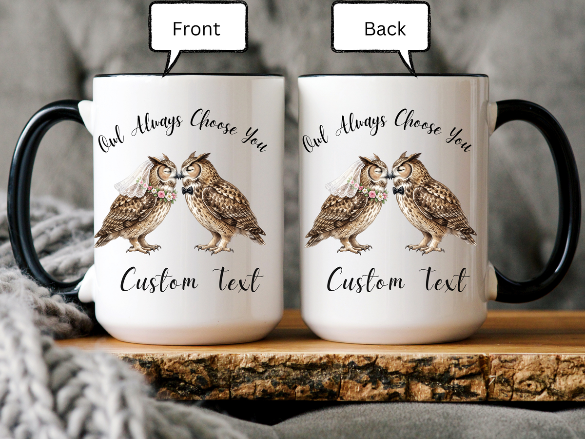 Personalized Owl Couple Wedding Mug