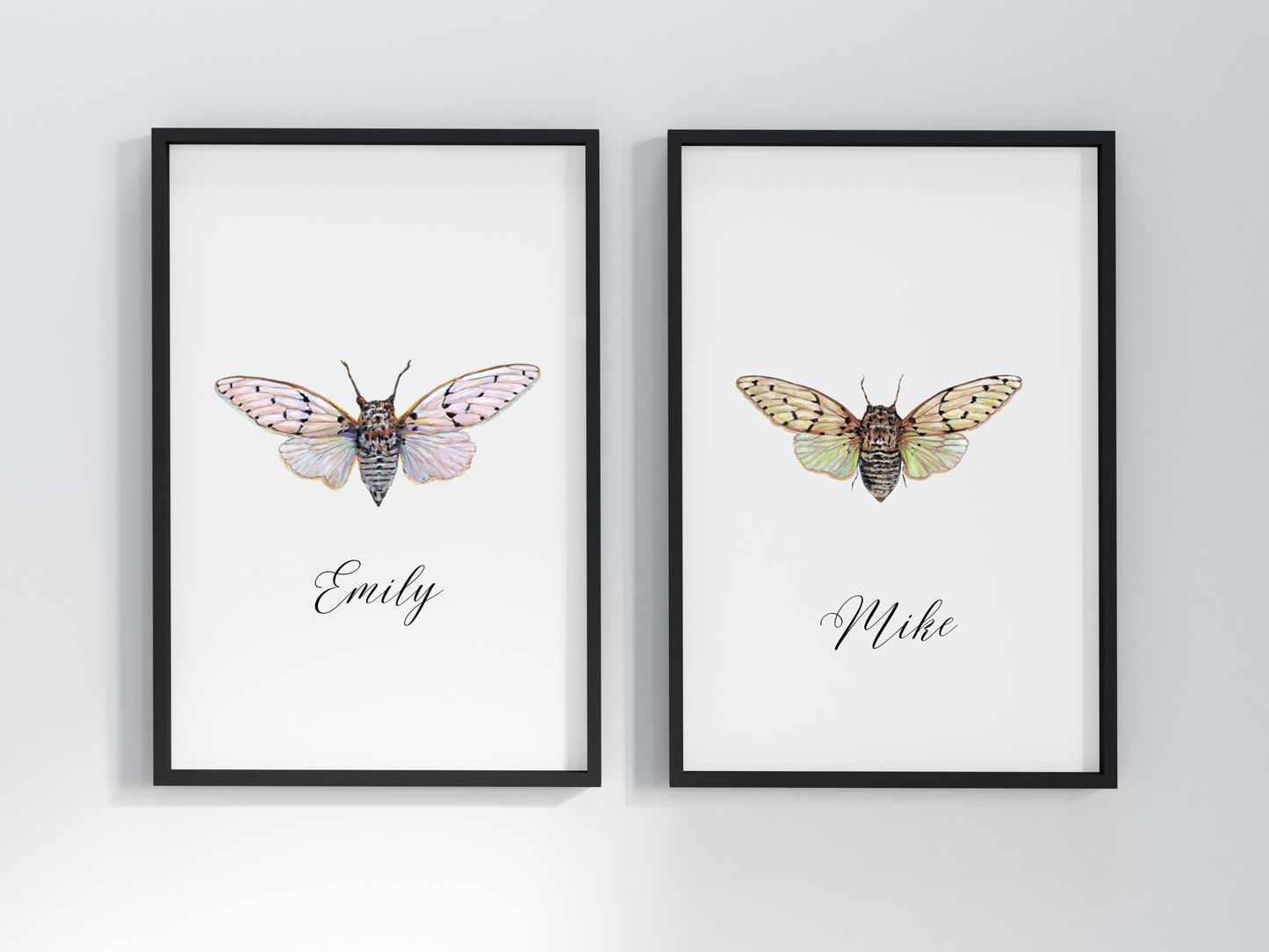 Ghost Cicada Set of 2 Art Print