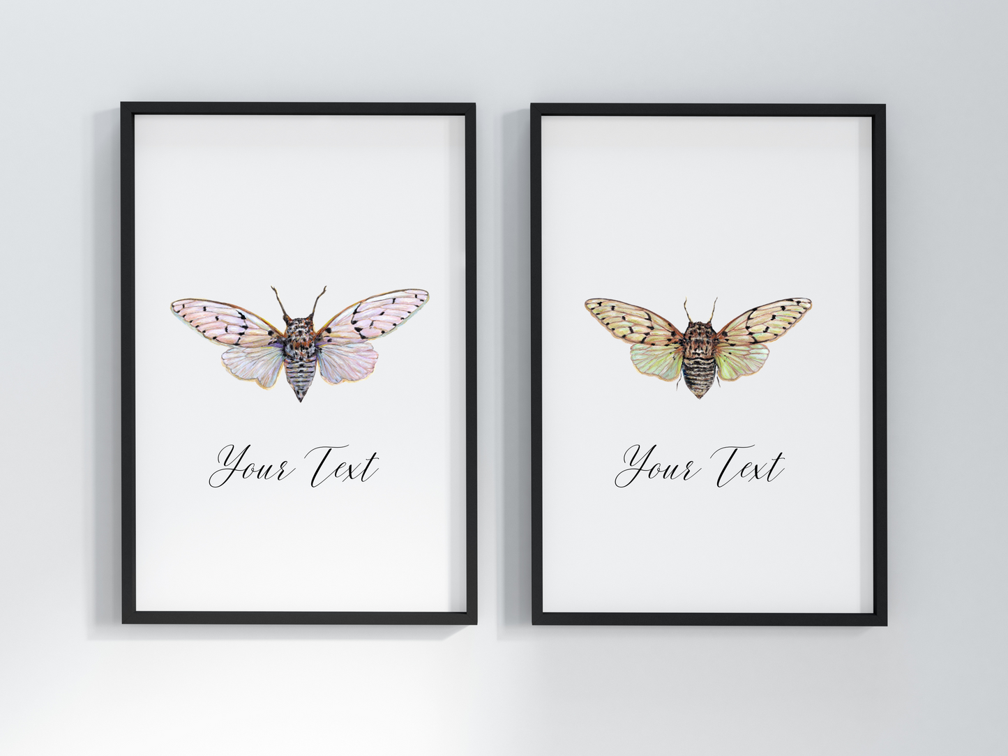 Ghost Cicada Set of 2 Art Print