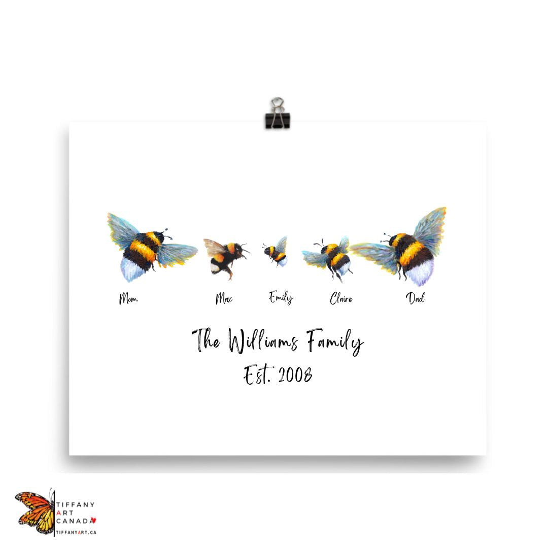 bee Family Art Print