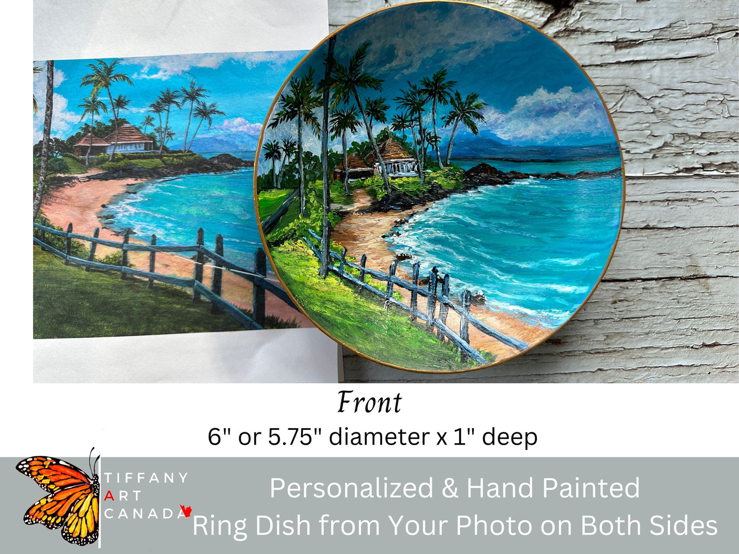 Hand Painted Ring Dish From Your Photo