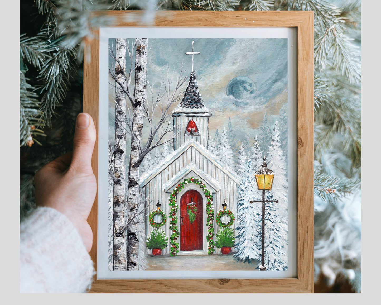 Christmas Country Church Print