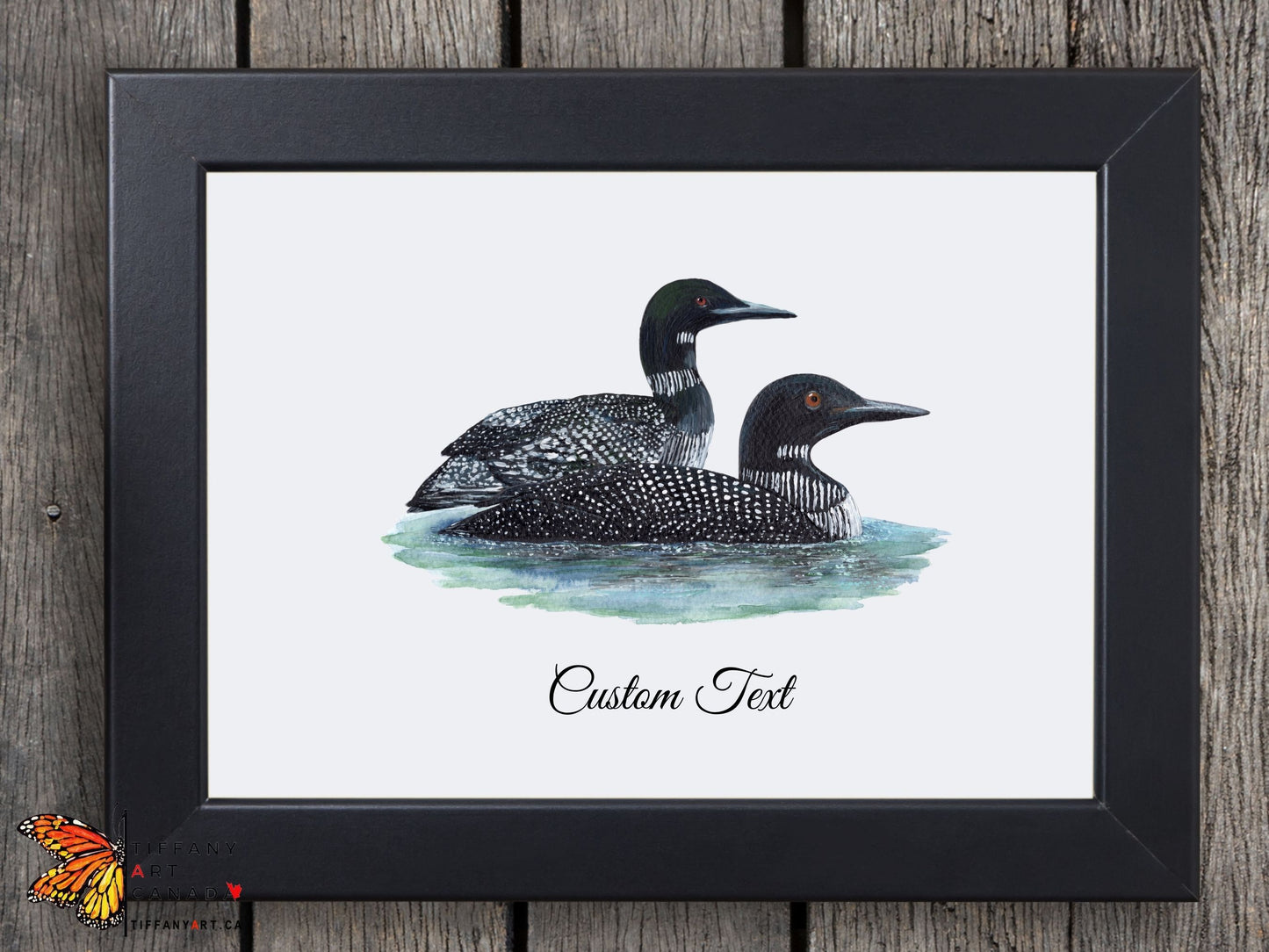 Personalized Loon Couple Print