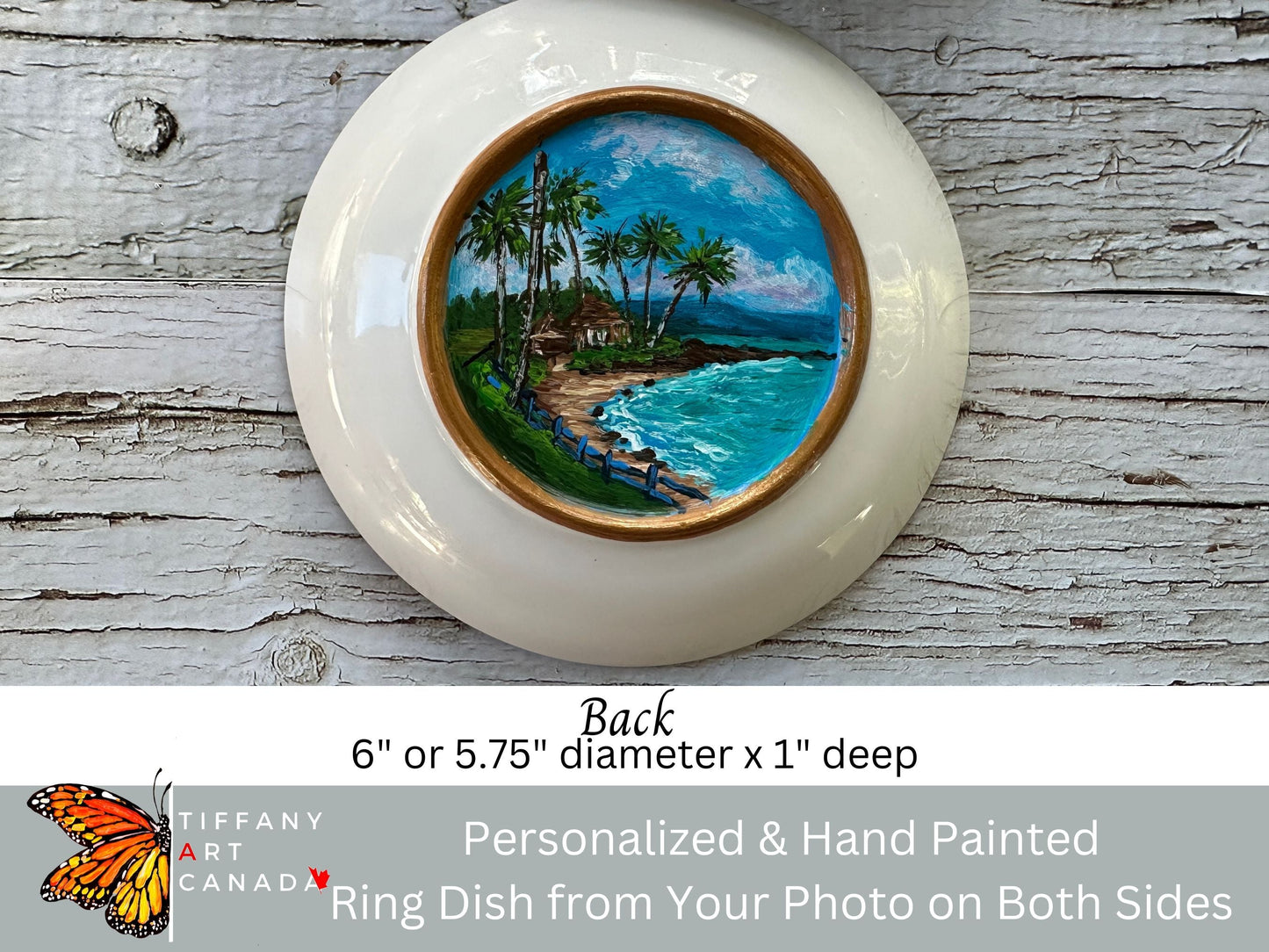 Hand Painted wedding Ring Dish