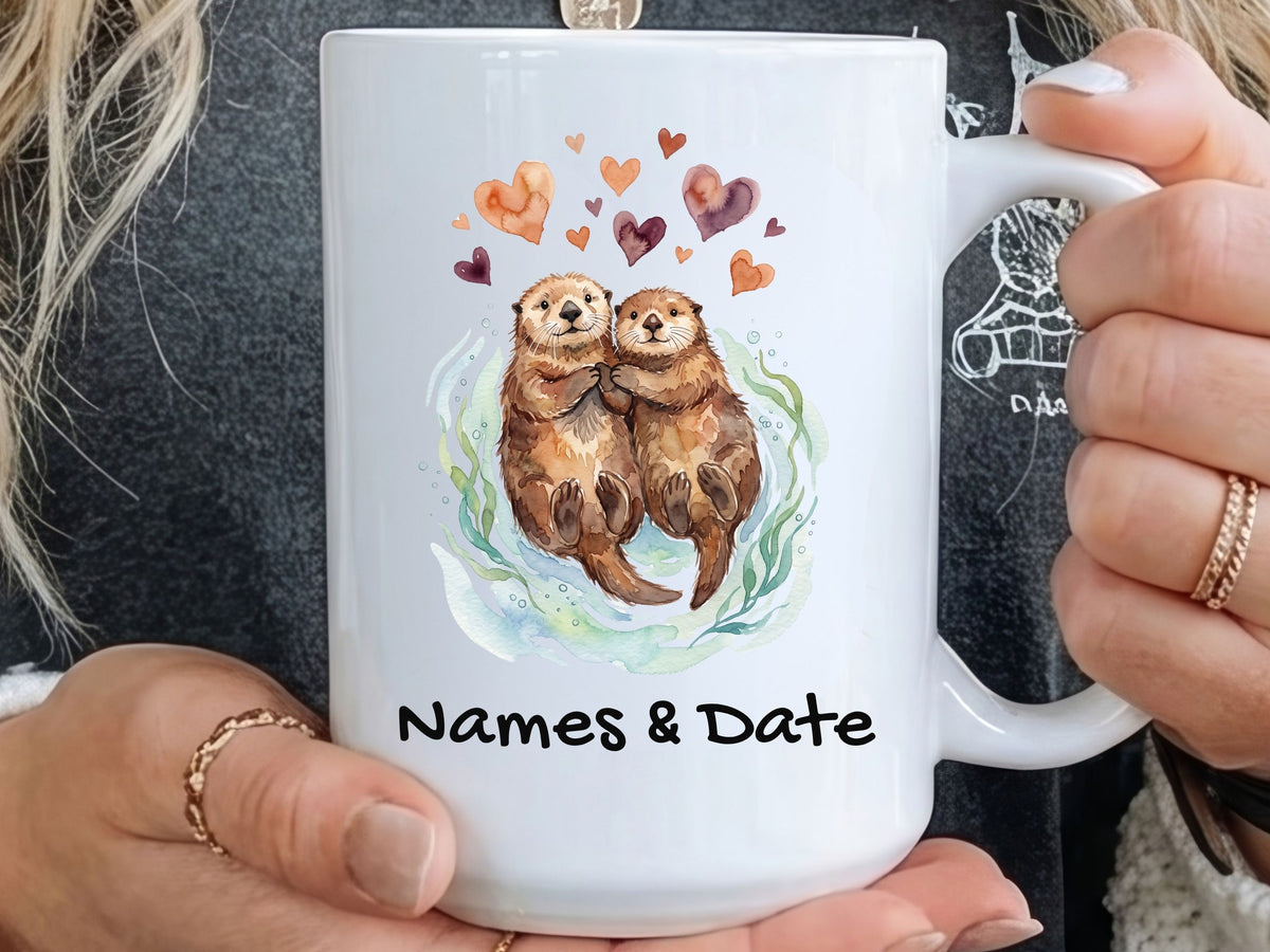 Personalized Otter Couple Mug