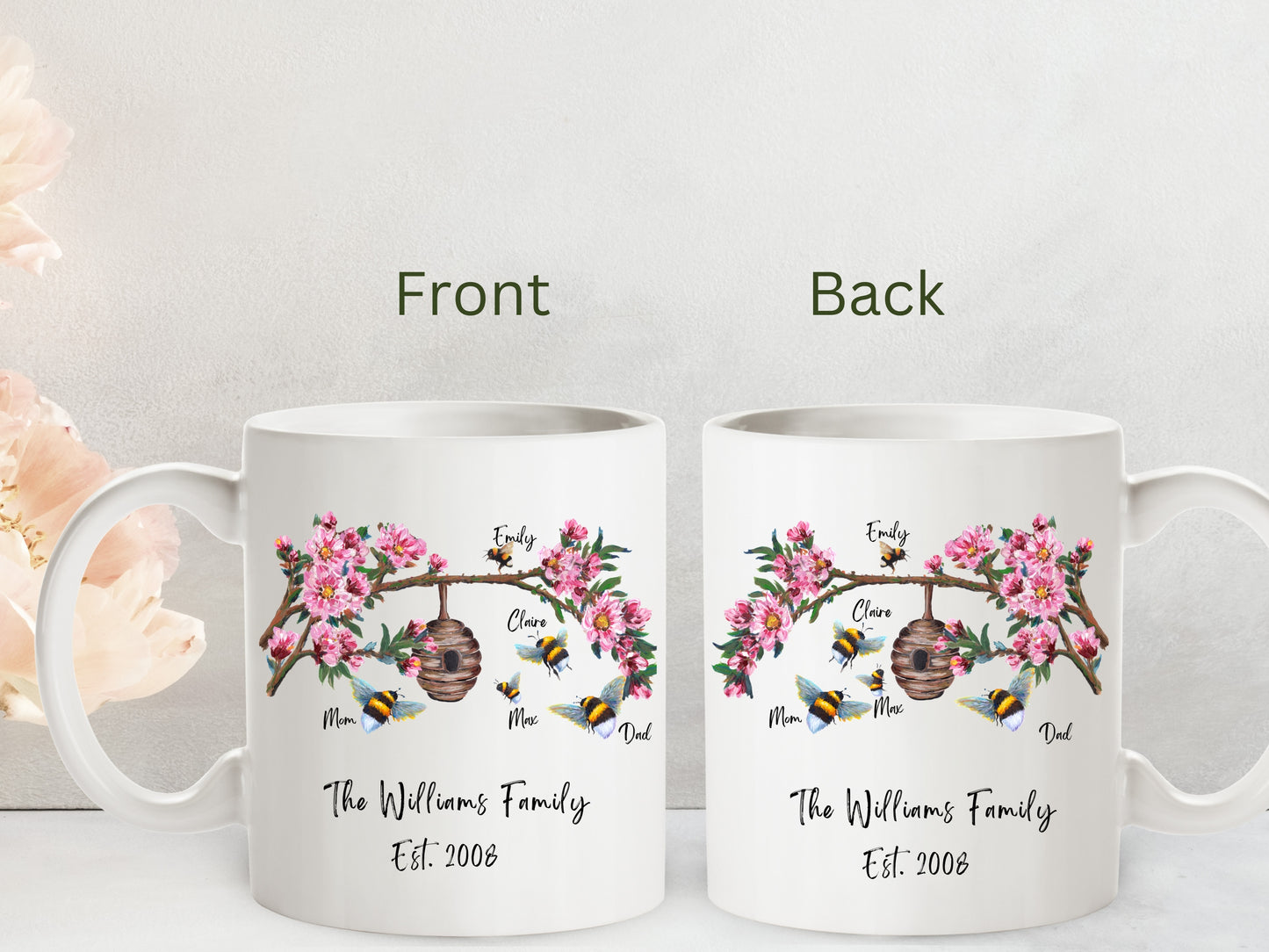 Personalized Bee Family Mug