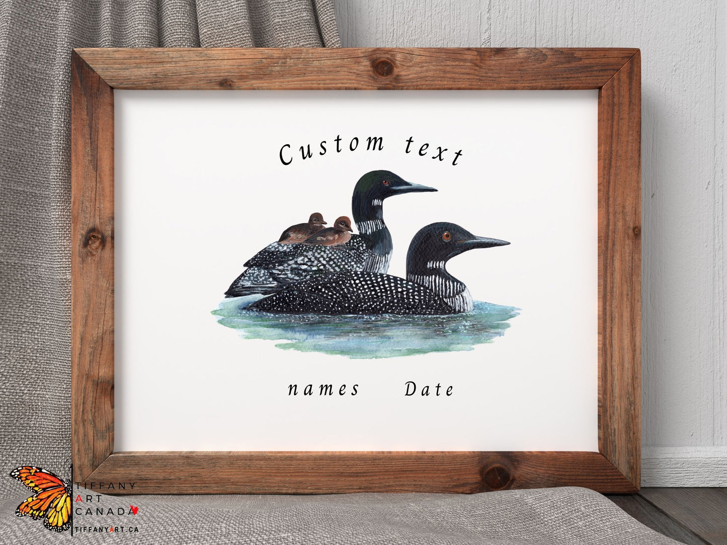 Personalized Loon Family Print