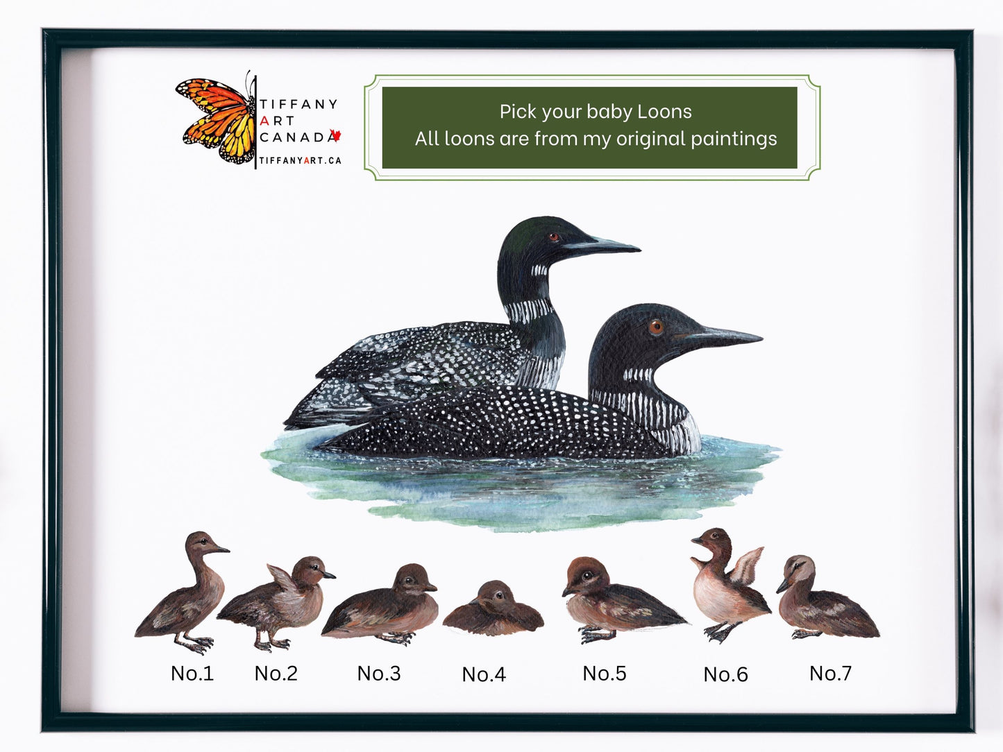 Personalized Loon Family Print