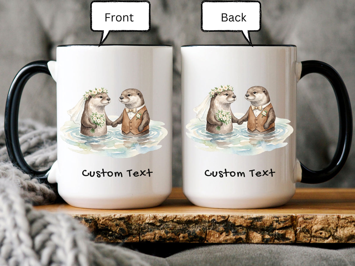 Personalized Otter Couple Wedding Mug