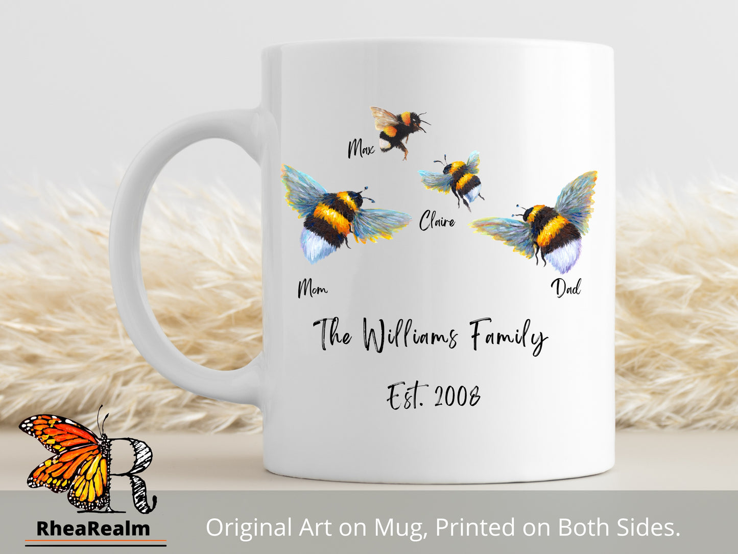 Personalized Bee Family Mug