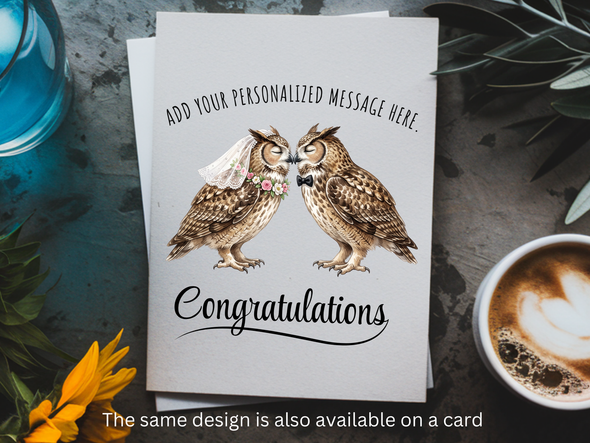 Personalized Owl Couple Wedding Mug