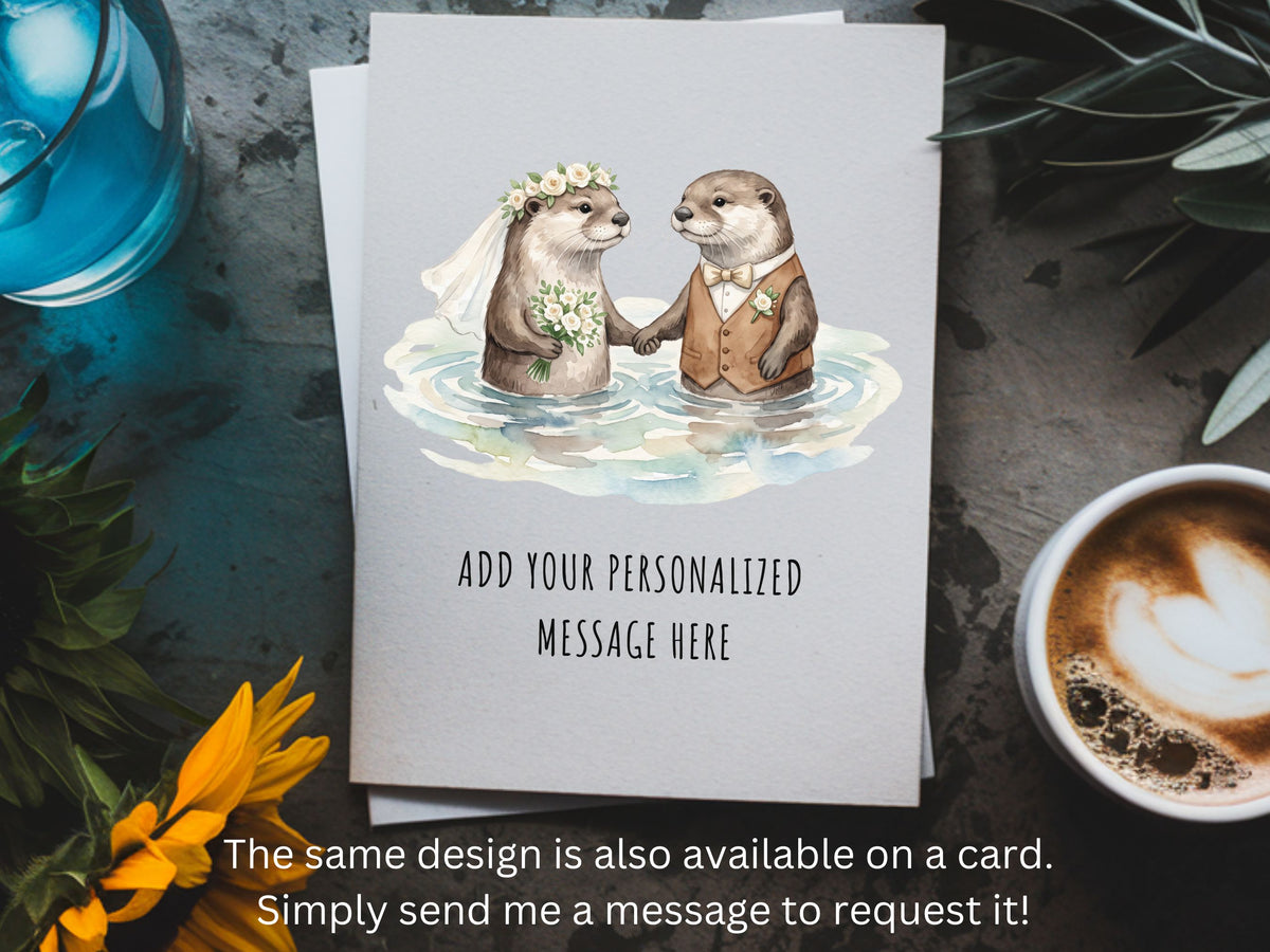 Personalized Otter Couple Wedding Mug