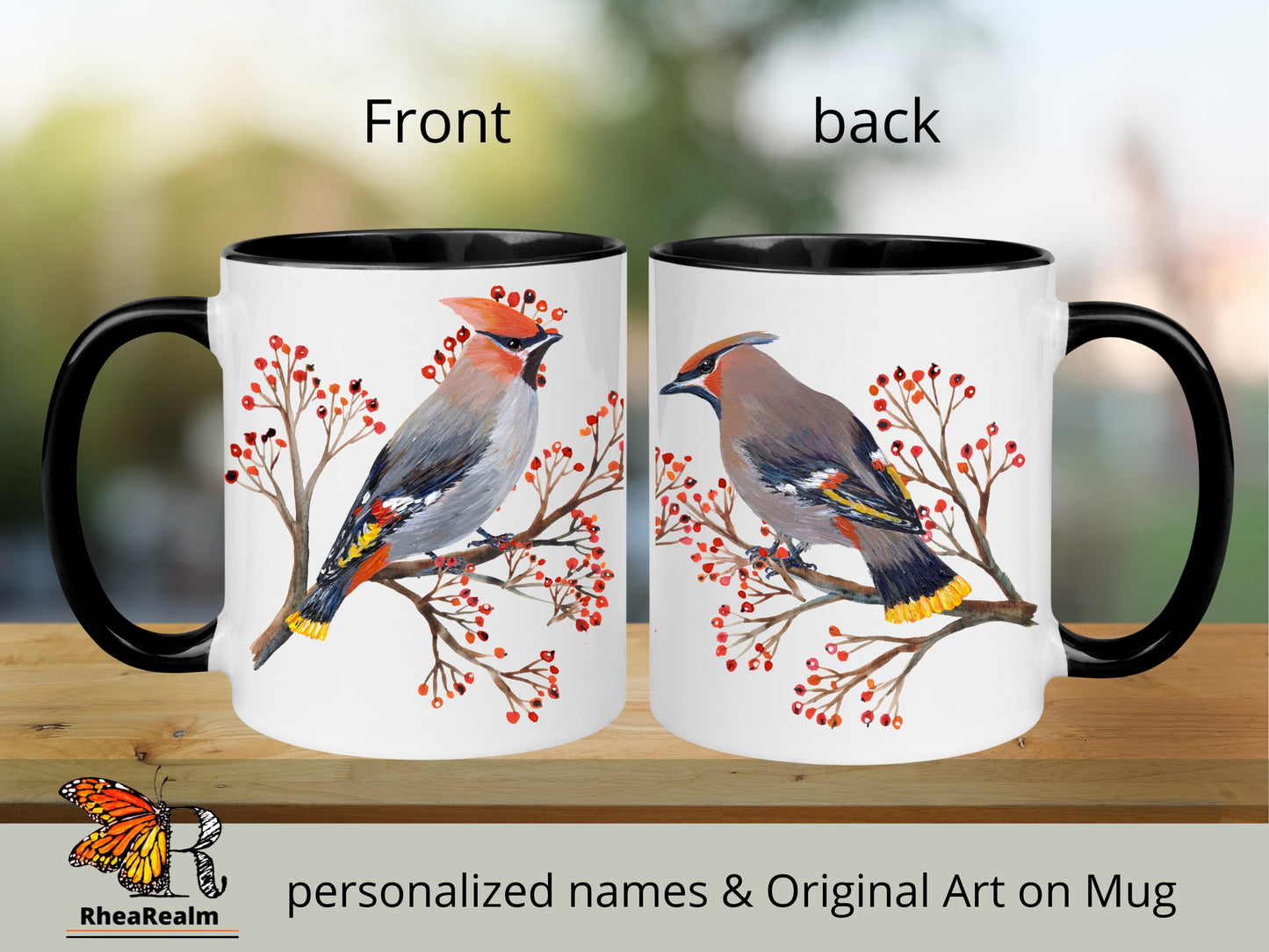 Waxwing Bird Mug