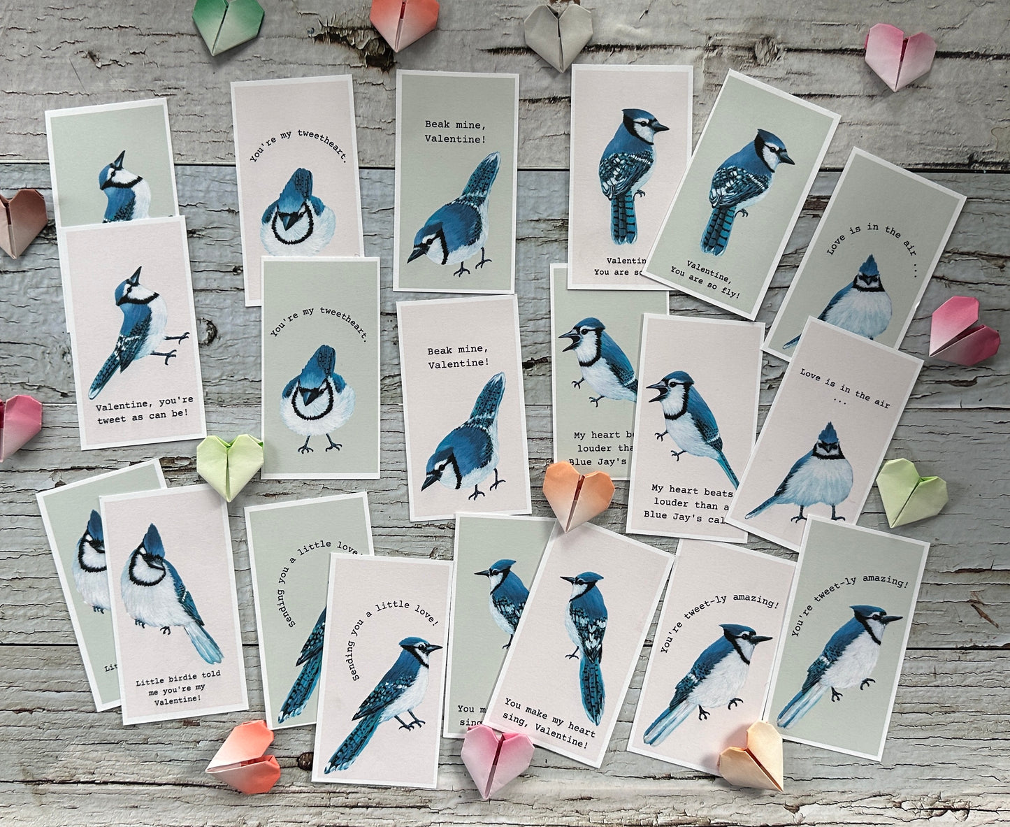 20 Min Blue Jay Valentines Cards