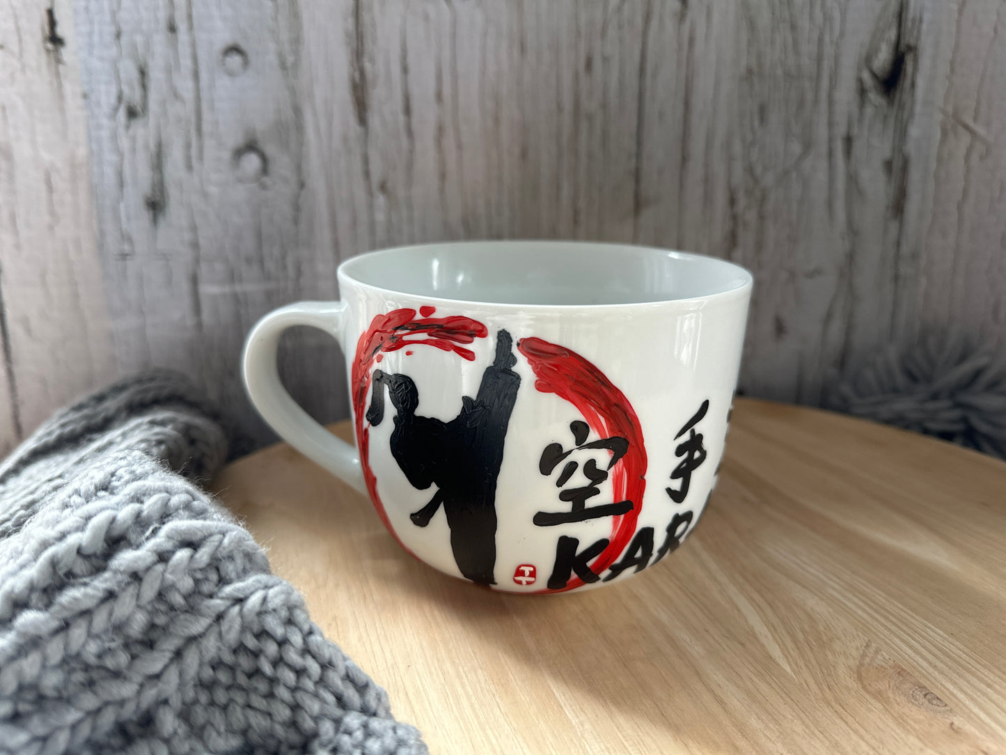 Hand Painted Karate Girl Mug