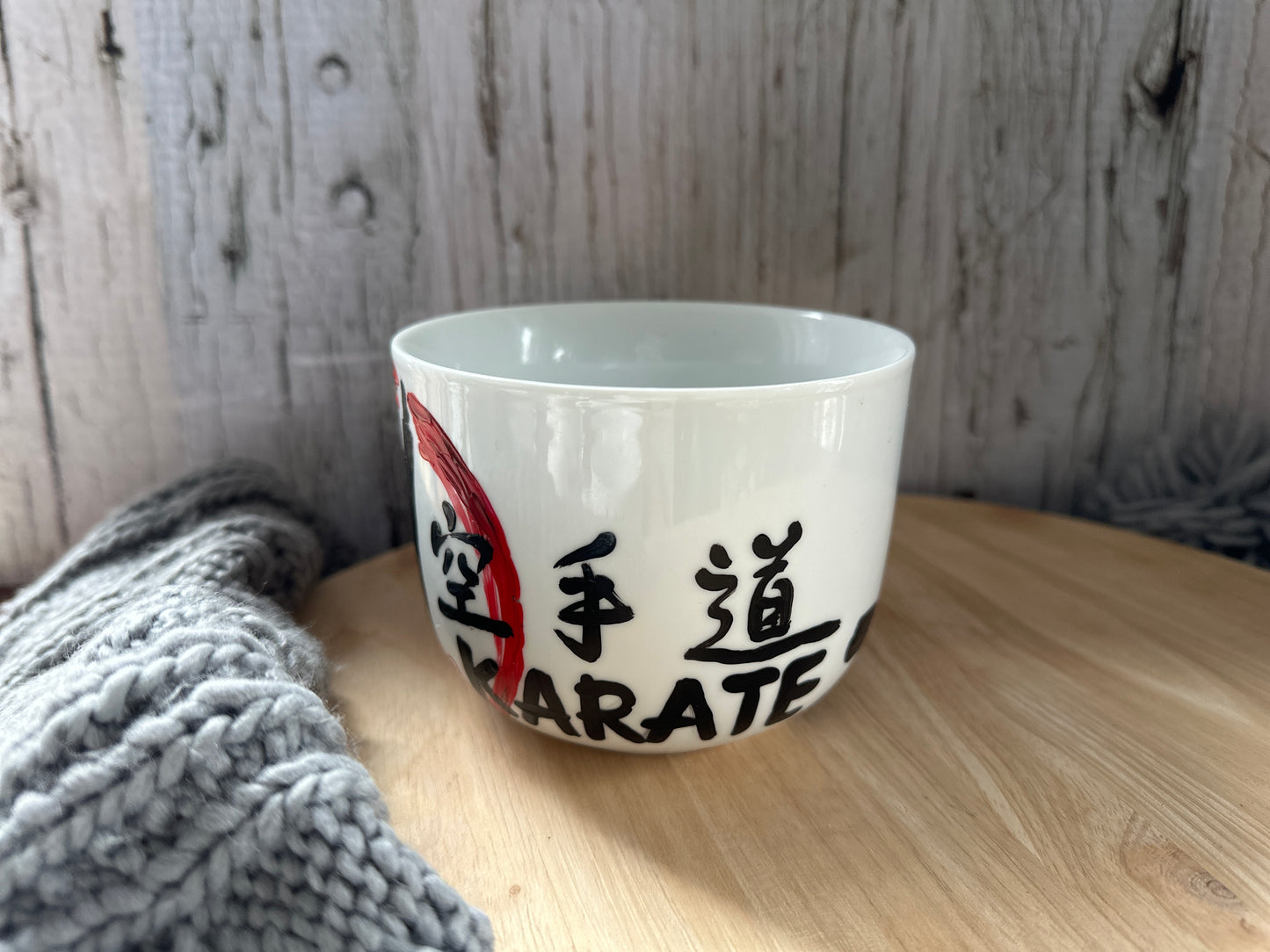 Hand Painted Karate Girl Mug