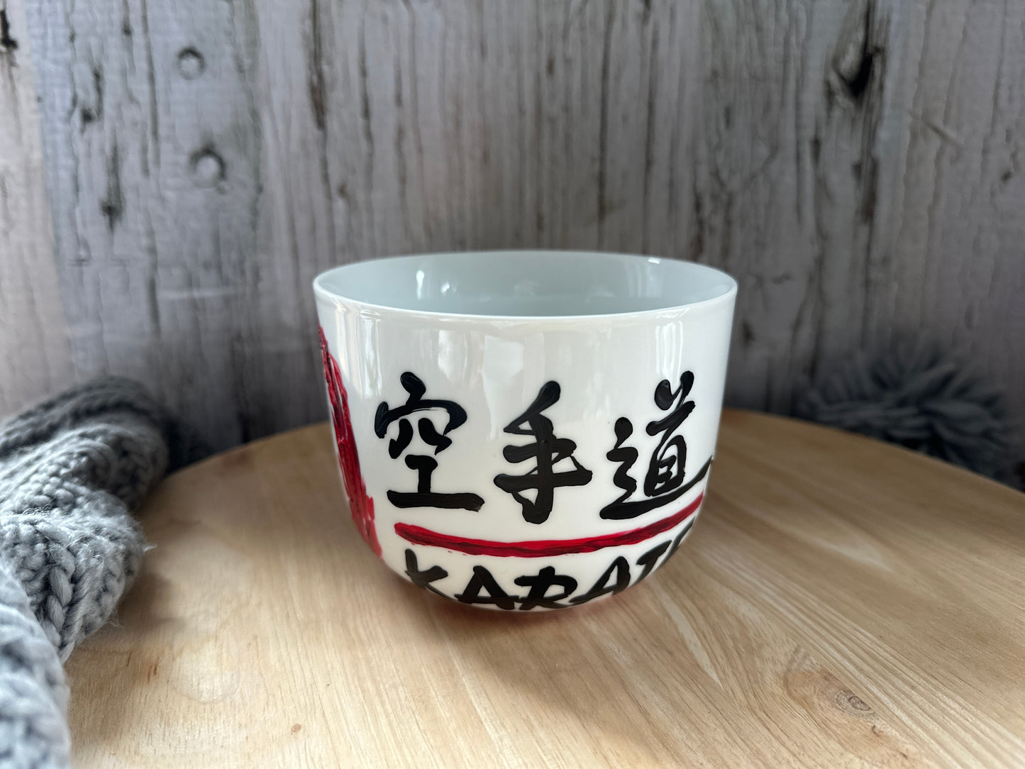 Hand Painted Karate Girl Mug