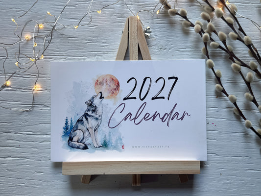 2027 Wild Animal Desk Calendar, Art Print